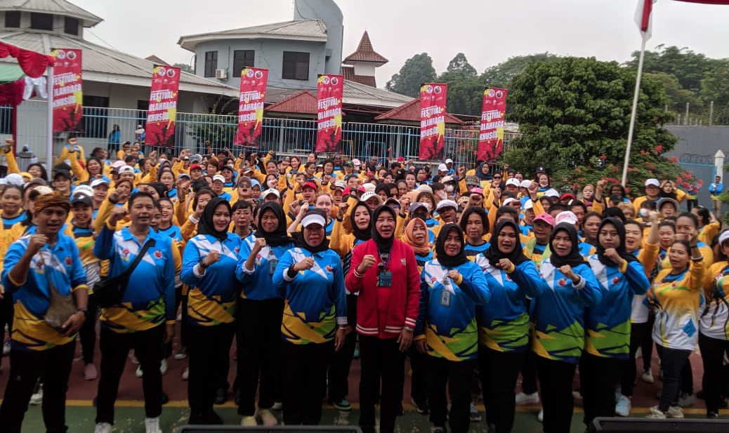 Antusias dan Gembira, Penghuni Lembaga Pelayanan Perempuan (LPP) Kelas II Tangerang Ikuti Festival Olahraga Kemenpora