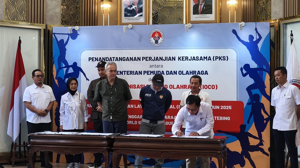 Penandatanganan PKS Kemenpora dengan IOCO Dalam Rangka Pelatnas Tahun 2025