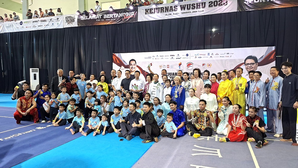 Kemenpora RI Hadiri Pembukaan Kejurnas Wushu Piala MENPORA RI & Piala Ketua Umum PB Wushu Indonesia Tahun 2025 di Surabaya