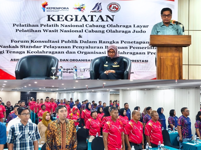Kemenpora RI Gelar Pelatihan Tenaga Keolahragaan dan Forum Konsultasi Publik Penetapan Standar Pelayanan Bantuan Pemerintah