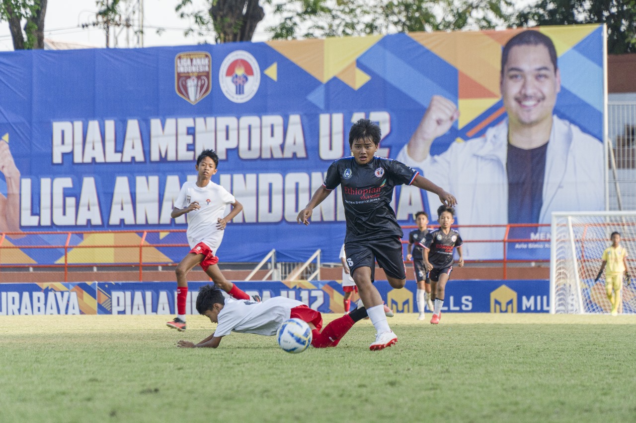 Serunya Pertandingan Piala Menpora U-12 di Surabaya